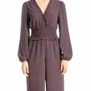 Max Studio Black and Red Long Sleeve Dress